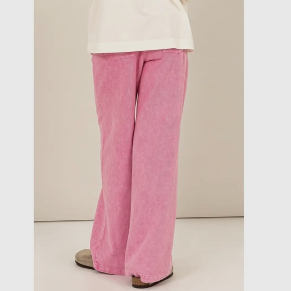 ROSE PINK Elastic High Waist Wide Leg Pants - Picture 6 of 11